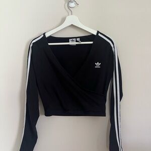 Adidas Black ADICOLOR CLASSICS CROP LONG SLEEVE TEE